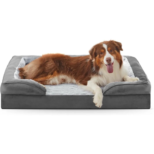 Orthopedic Dog Beds for Meidum Large Dogs, Washable Dog Bed with Supportive Foam, Pet Sofa with Removable Cover, Waterproof