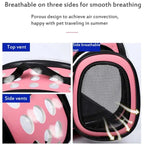 Portable Transparent Cat Carrier Backpack - Travel Pet Bag