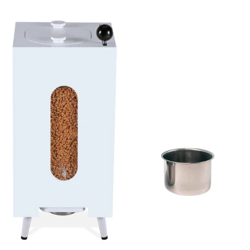 Wooden pet feeder grain storage cat and dog feeding moisture-proof healthy retro grain storage bucket