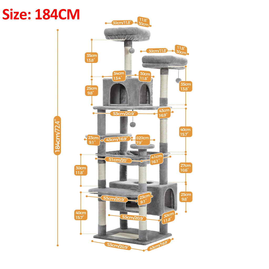 Large Cat Tree and Tower for Indoor Cats