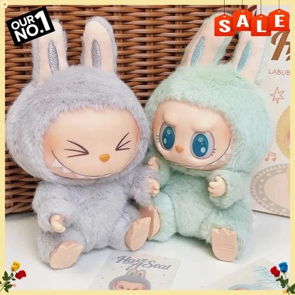 Cute Labub Sit Party Series Surprise Blind Box Plush Vinyl Doll Replica Toy Keychain Collection Decoration Birthday Gift