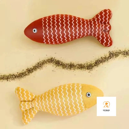 Cat Fish Toy Cat Scratcher Catnip Toy Interactive Simulation Fish Cat Mint Fidget Toys Stuffed Playing Toy For Cat Kitten