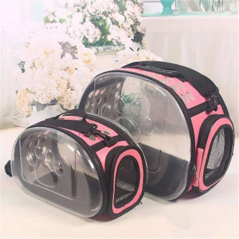 Portable Transparent Cat Carrier Backpack - Travel Pet Bag