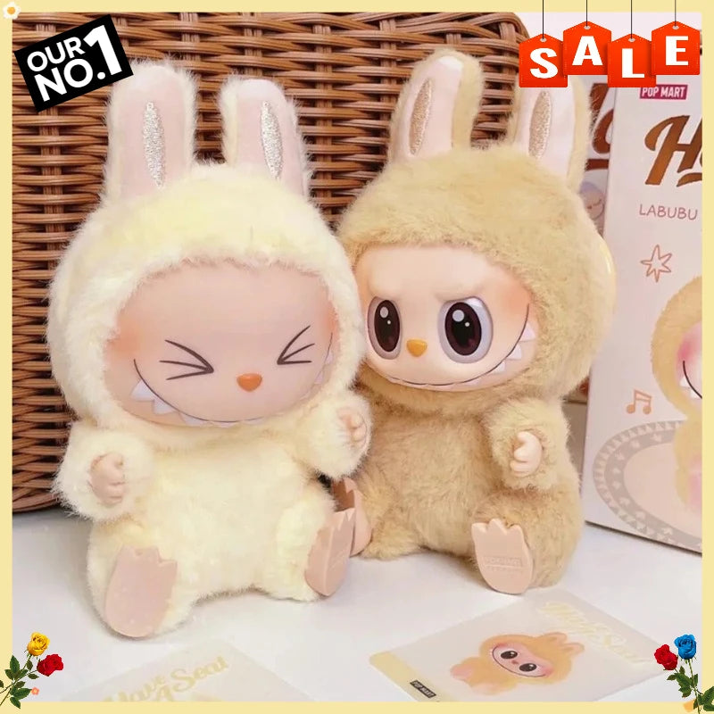 Cute Labub Sit Party Series Surprise Blind Box Plush Vinyl Doll Replica Toy Keychain Collection Decoration Birthday Gift