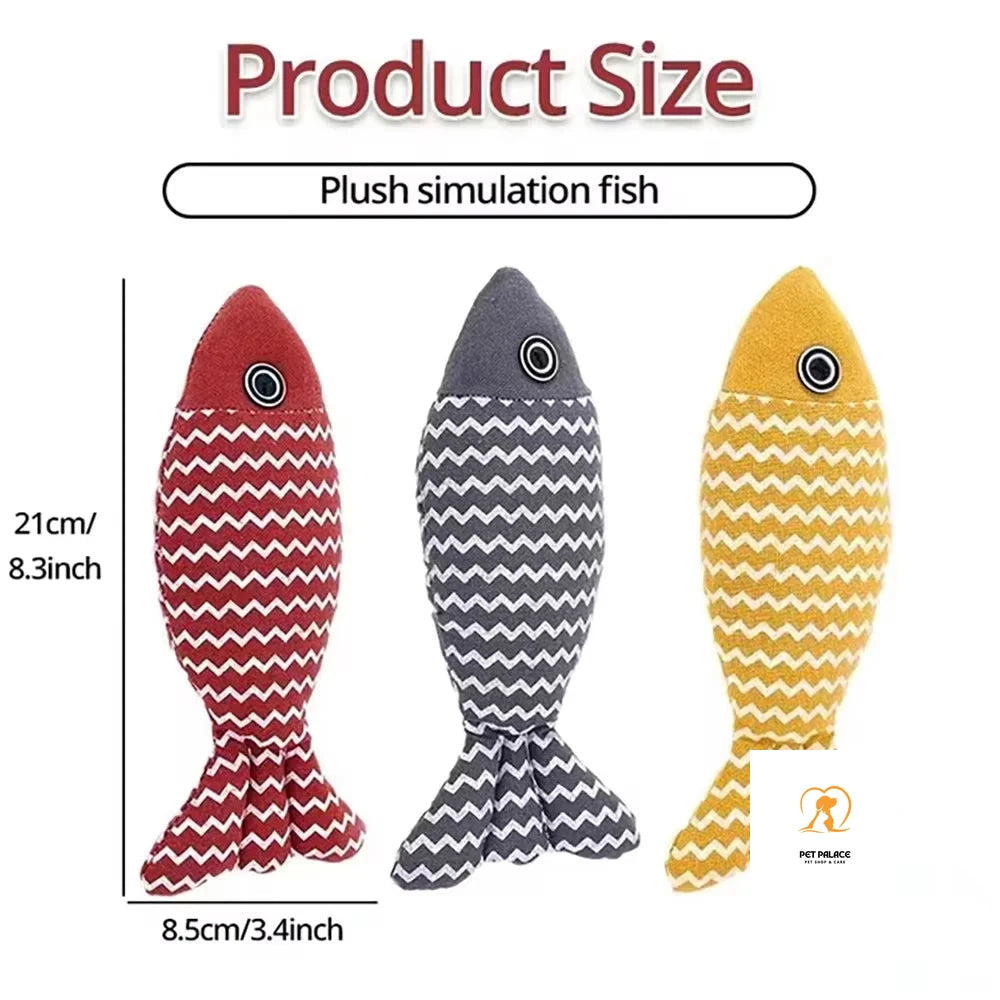 Cat Fish Toy Cat Scratcher Catnip Toy Interactive Simulation Fish Cat Mint Fidget Toys Stuffed Playing Toy For Cat Kitten