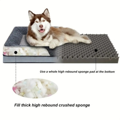 Cama ortopédica grande resistente para mascotas, con cojín suave de espuma, impermeable, sofá cama para perros XL