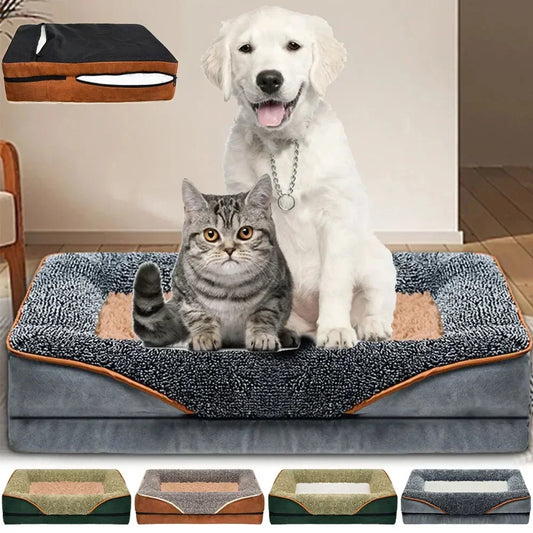 Cama ortopédica grande resistente para mascotas, con cojín suave de espuma, impermeable, sofá cama para perros XL