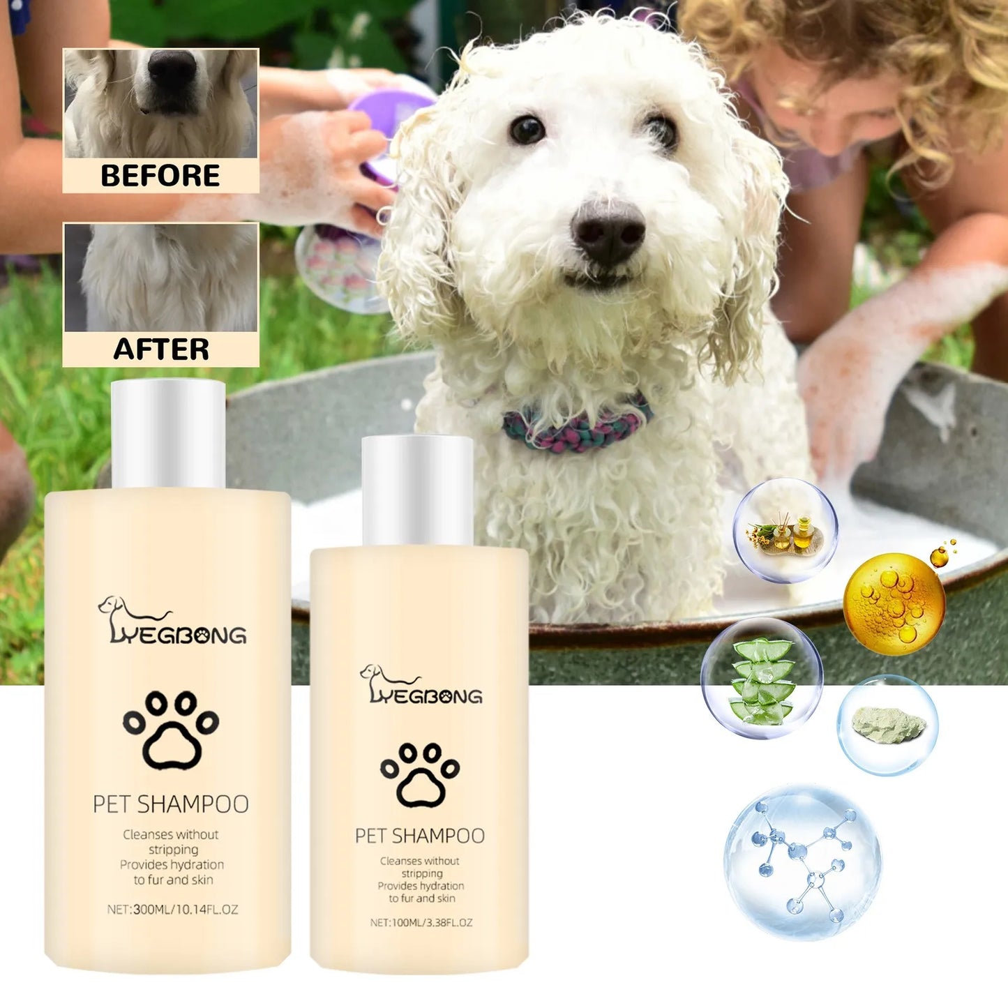 Pet Shampoo, Dog Shampoo And Coat Wash For Hydrating, Cleansing And Adding To Pet Hair-300ml Cama Para Perros Grande