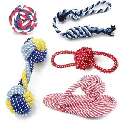 Dog Toy Teeth Chew Carrot Knot Rope Ball Braided Cotton Rope Interactive Toys Training Durable Bite Resistant Puppy Pet Supplies