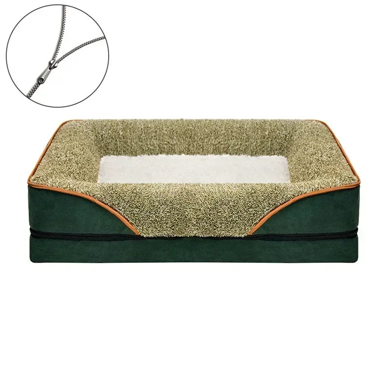 Cama ortopédica grande resistente para mascotas, con cojín suave de espuma, impermeable, sofá cama para perros XL