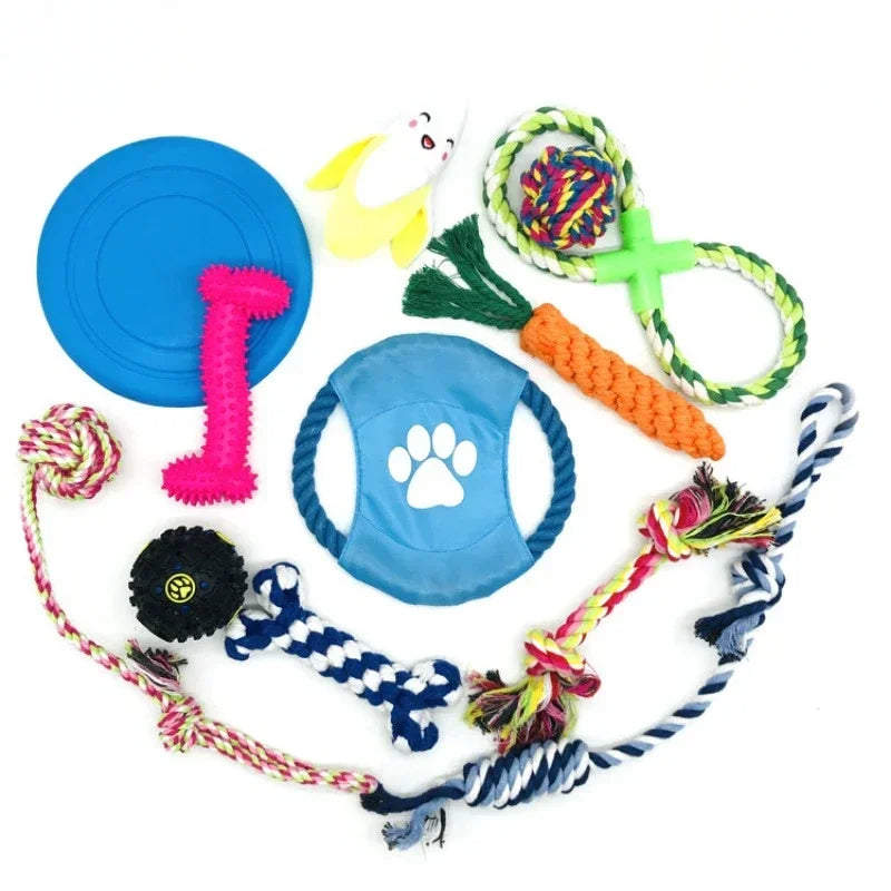 Dog Toy Teeth Chew Carrot Knot Rope Ball Braided Cotton Rope Interactive Toys Training Durable Bite Resistant Puppy Pet Supplies