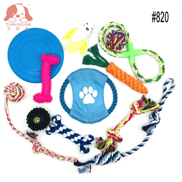 Dog Toy Teeth Chew Carrot Knot Rope Ball Braided Cotton Rope Interactive Toys Training Durable Bite Resistant Puppy Pet Supplies