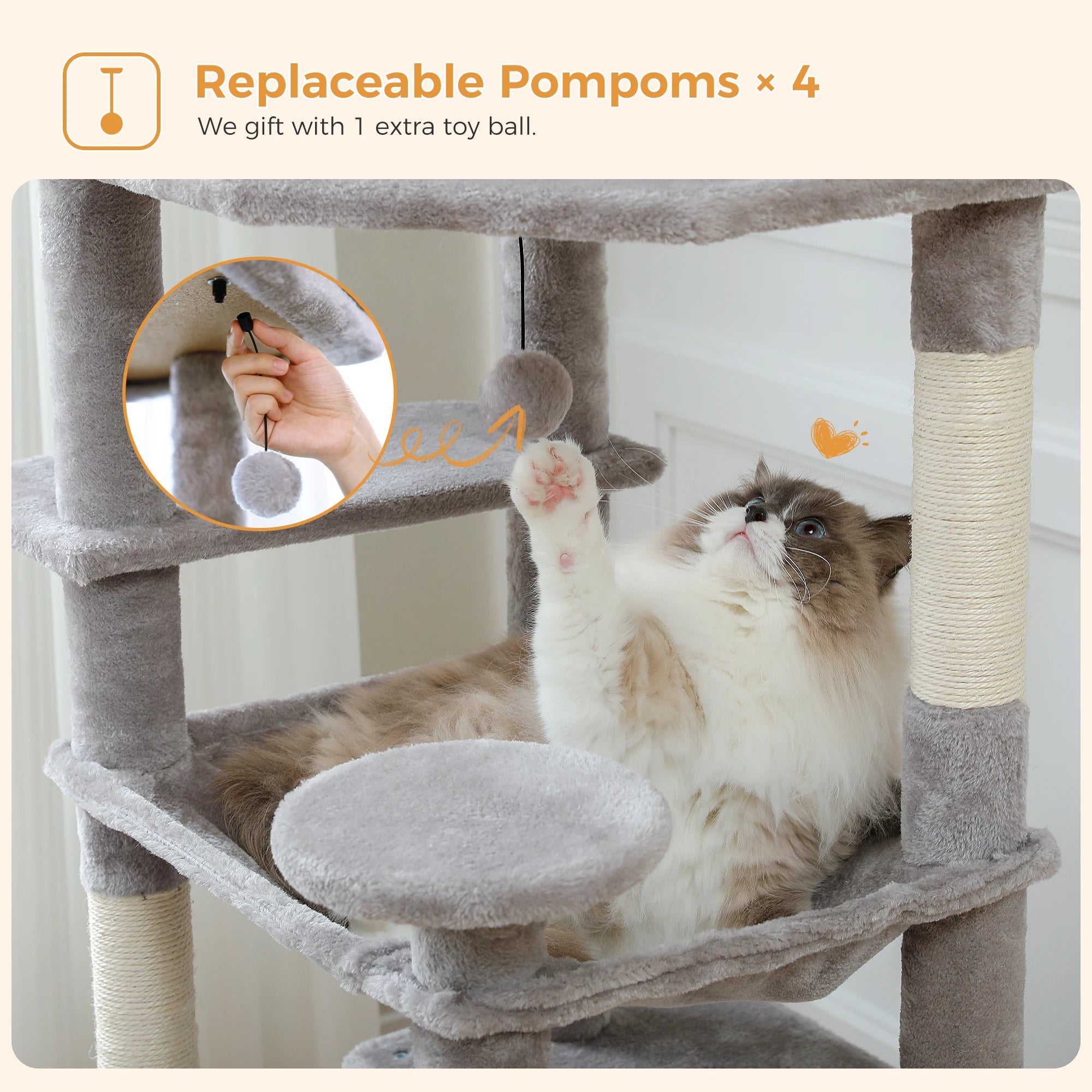 Large Cat Tree and Tower for Indoor Cats