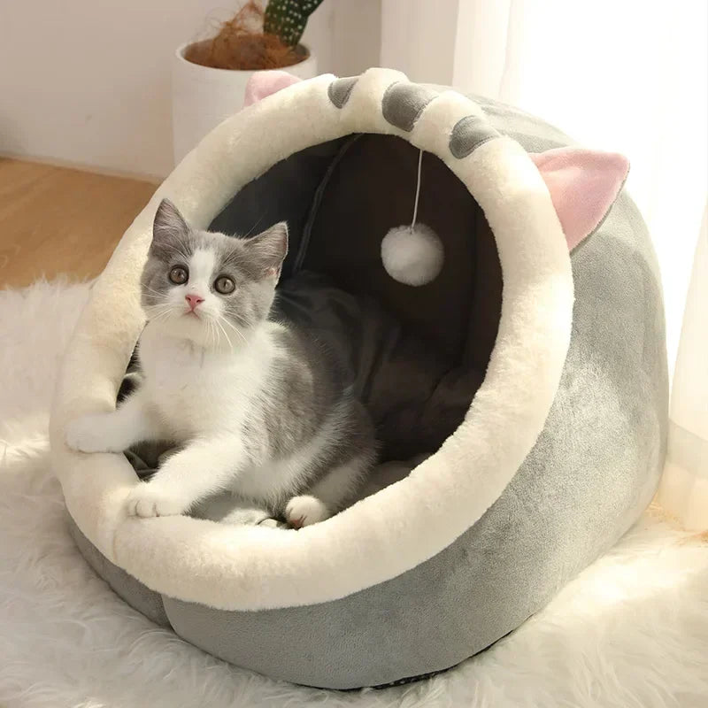 Cozy Cat Bed - Warm Pet Basket & Soft Cushion for Cats