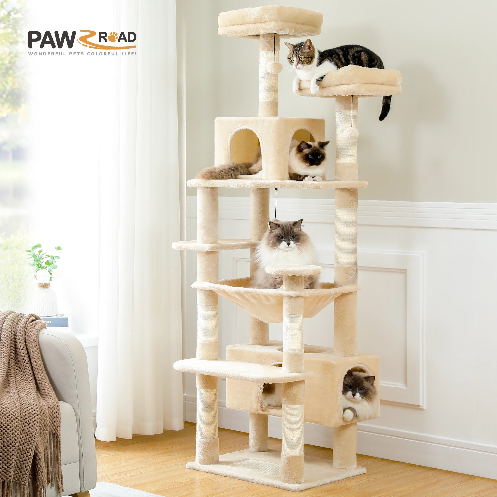 Large Cat Tree and Tower for Indoor Cats
