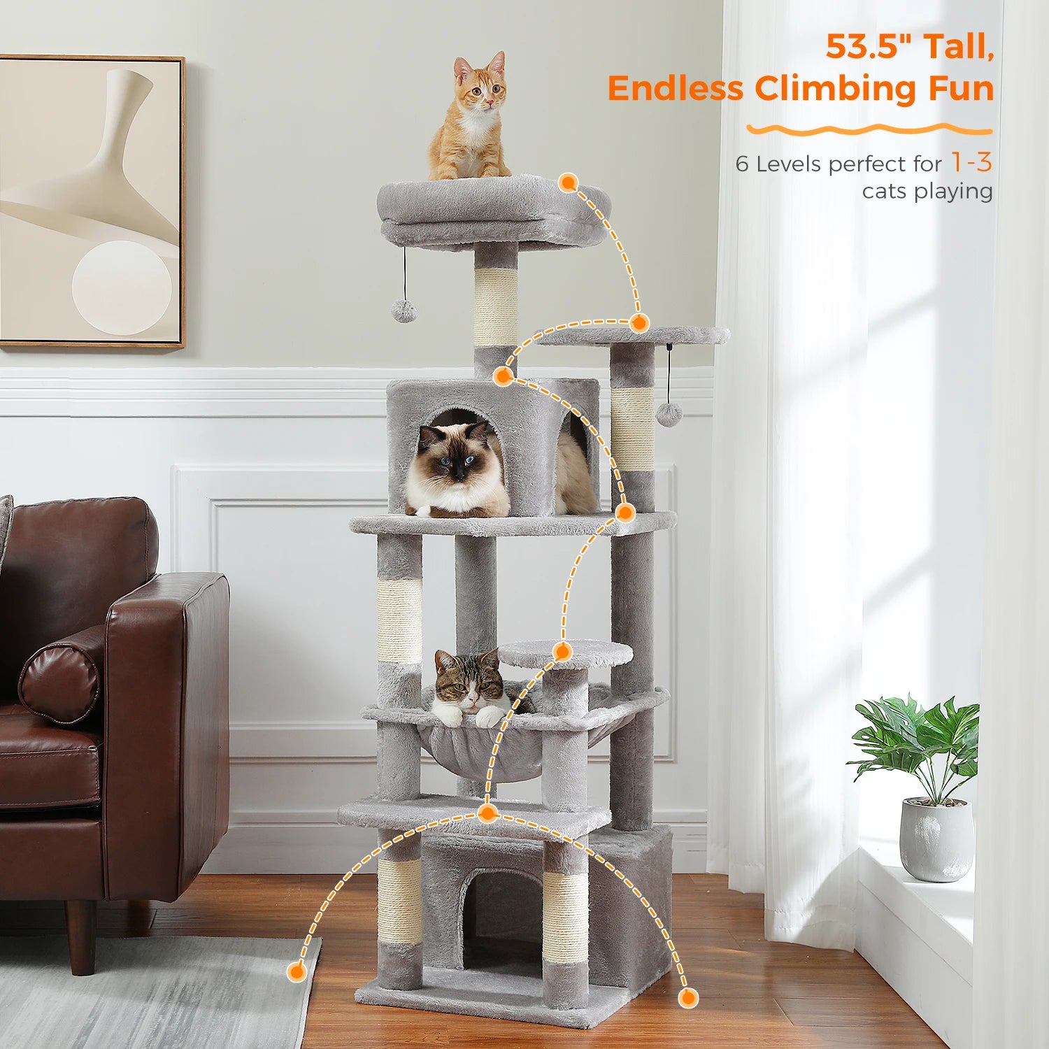 Large Cat Tree and Tower for Indoor Cats