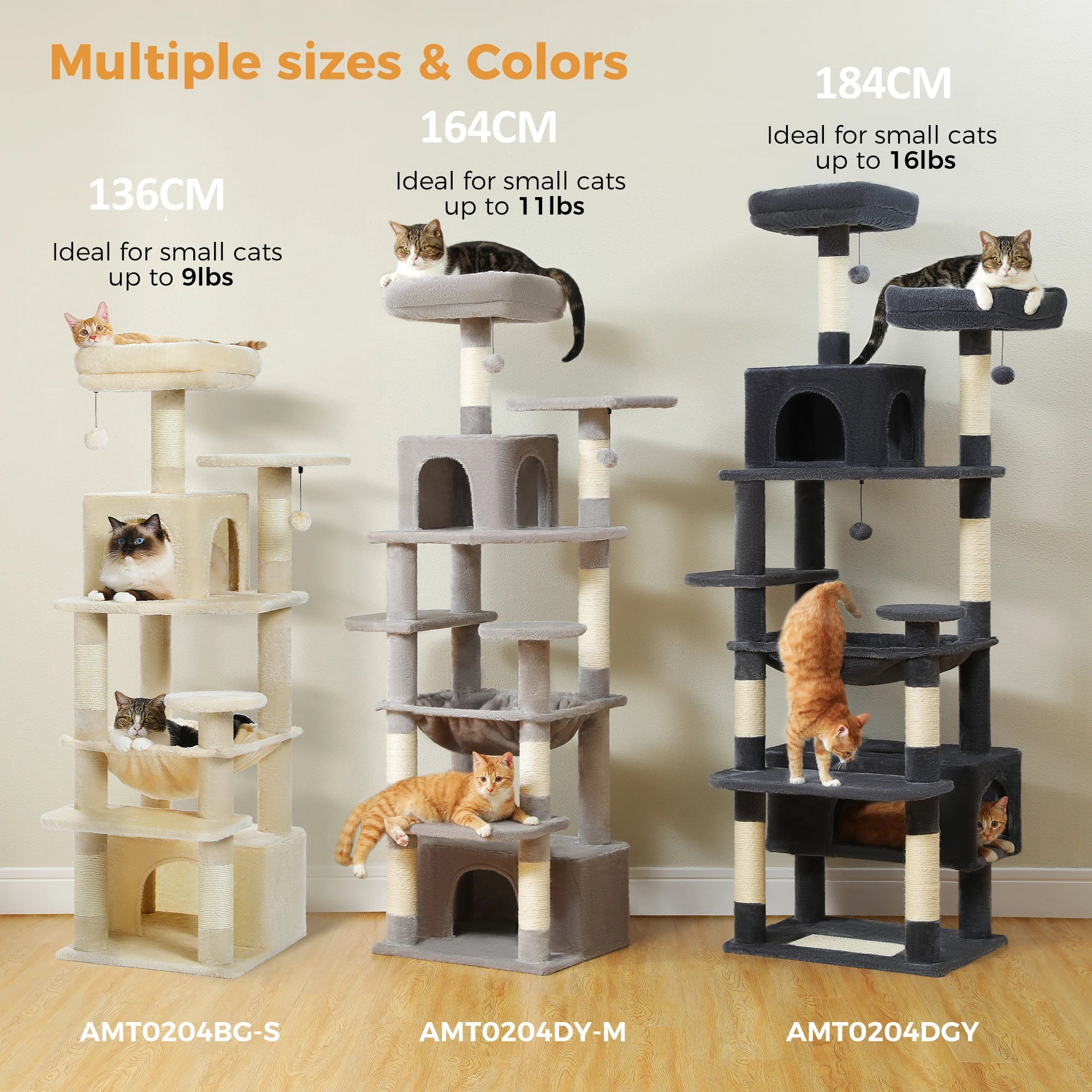 Large Cat Tree and Tower for Indoor Cats