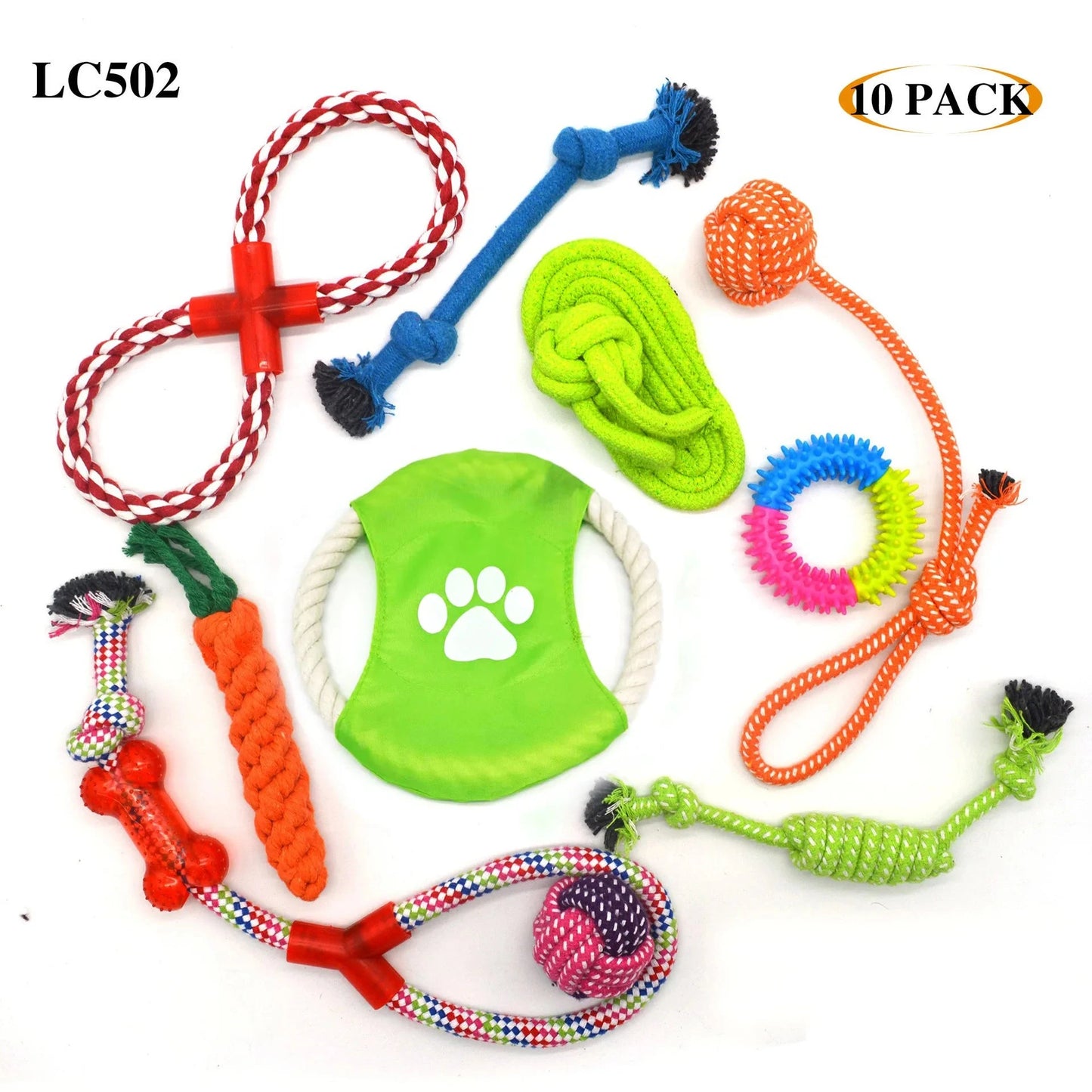 Pet the Toy Dog Toy Pet Cotton Rope the Toy Dog Toy Set Dog Molar Tooth Cleaning Cotton Rope Dog Leash Toy