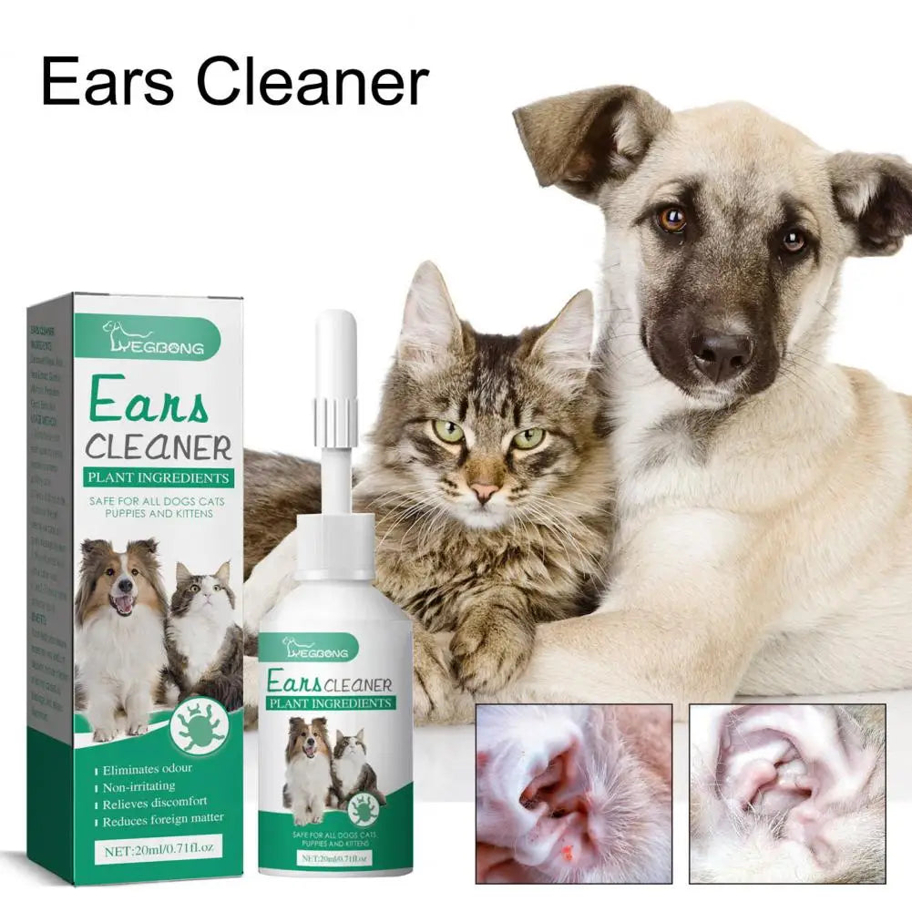 Pet Ear Drops Effective Pet Ear Cleaner for Cats Dogs Removes Ear Mites Yeast Improves Hearing Easy to Use for Pet for Pets