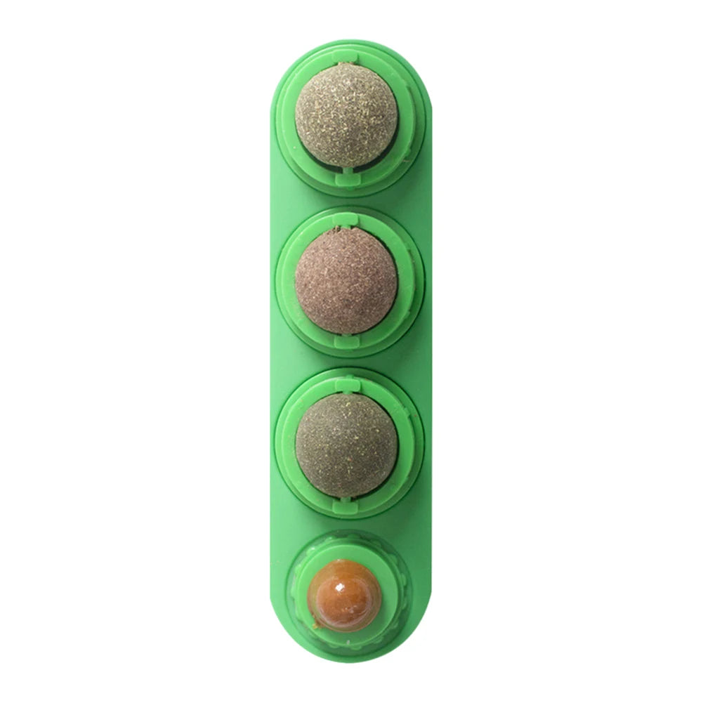 Funny Catnip Ball Set Pet Accessories Nutrition Energy Ball Bite Resistance Teeth Cleaning for Cats Over Six Months Old