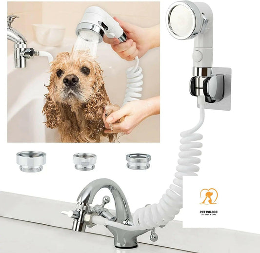 Sink Faucet Sprayer Attachment, Shower Head Attaches to Tub Faucet, Dog Bathing Hose Shower Set for Laundry Bathroom Kitchen Pet palace shop