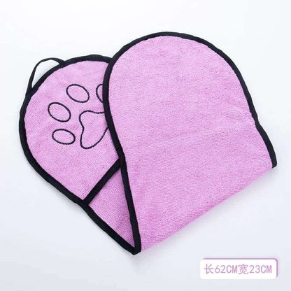 Soft Plush Pet Towel Absorbent Fiber Quick Drying Cat Bath Robe Convenient Cleaning Washcloth Dog Accessories 2024 New Pet palace shop