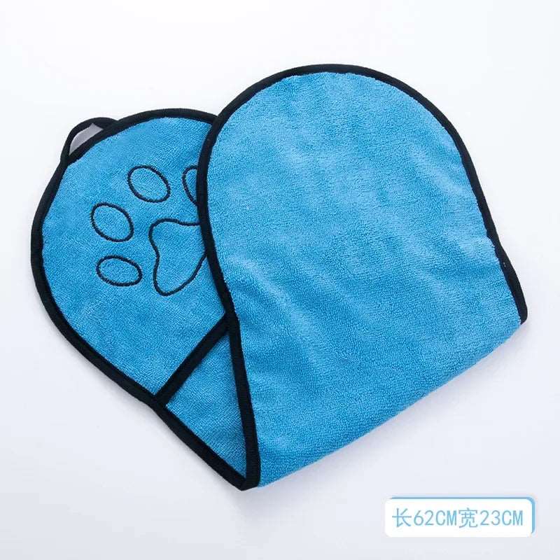 Soft Plush Pet Towel Absorbent Fiber Quick Drying Cat Bath Robe Convenient Cleaning Washcloth Dog Accessories 2024 New Pet palace shop