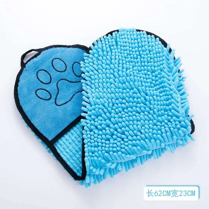 Soft Plush Pet Towel Absorbent Fiber Quick Drying Cat Bath Robe Convenient Cleaning Washcloth Dog Accessories 2024 New Pet palace shop