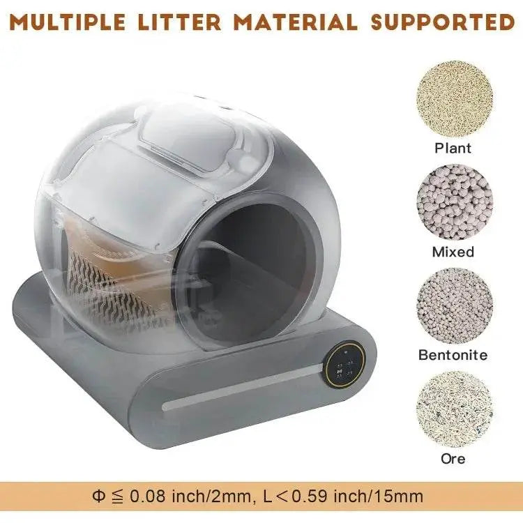 Upgraded Automatic Cat Litter Box, Self Cleaning Cat Litter Box 65L Extra Large Capacity Cleaning Robot, APP Control/Odor Pet palace shop